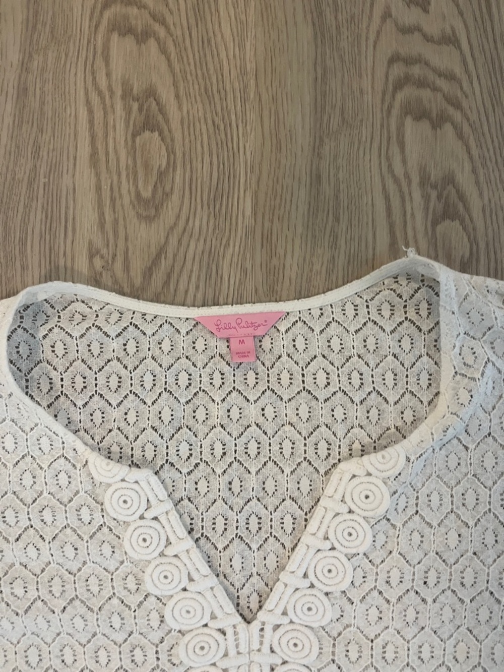Lilly Pulitzer White Lace Peplum Blouse - Picture 2 of 2